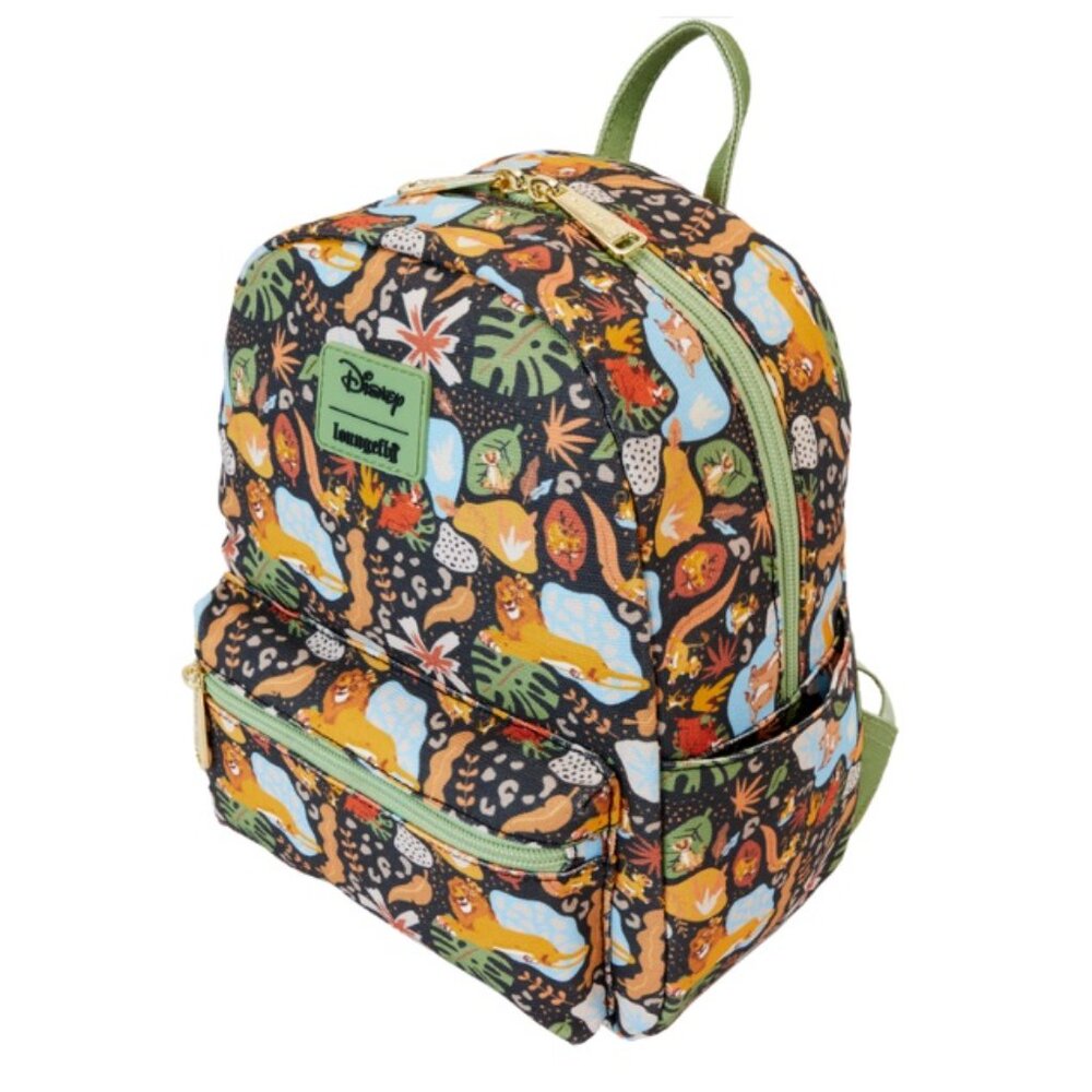 Loungefly Disney Lion King 30th Anniversary All-Over Print Canvas Mini Backpack - Picture 3 of 9